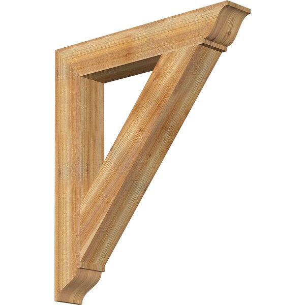 Ekena Millwork Traditional Traditional Rough Sawn Bracket, Western Red Cedar, 6"W x 38"D x 44"H BKT06X38X44TRA01RWR - main